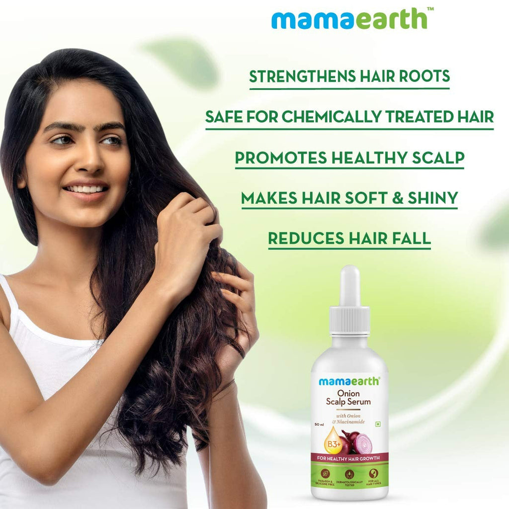 Mamaearth Onion Scalp Serum For Healthy Hair Growth | Grocsy