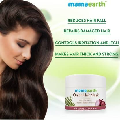 Mamaearth Onion Hair Mask For Hairfall Control | Grocsy