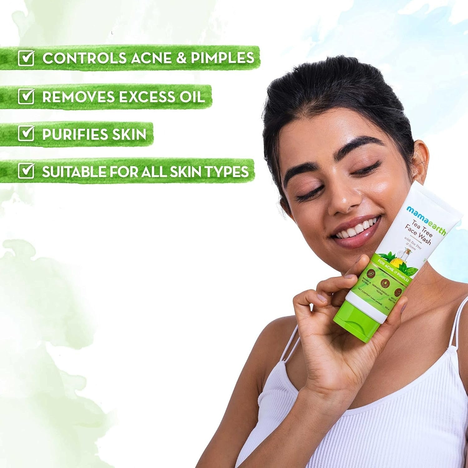 Mamaearth Tea Tree Face Wash for Acne & Pimples | Grocsy