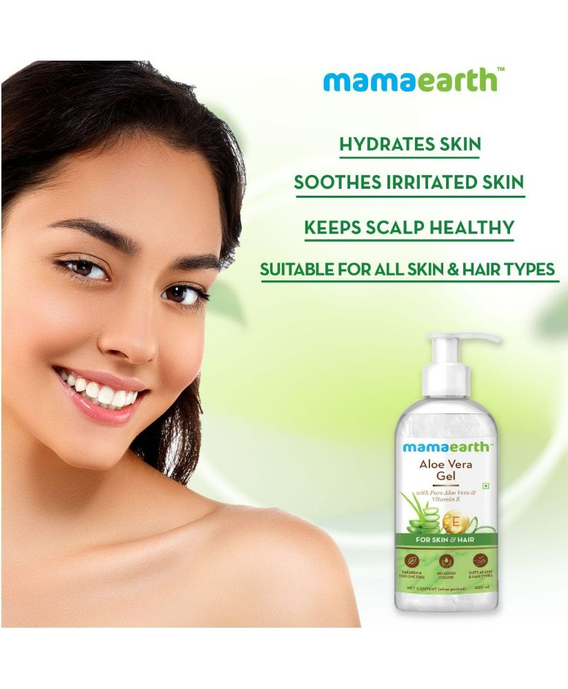 Mamaearth Aloe Vera Gel For Skin & Hair | Grocsy