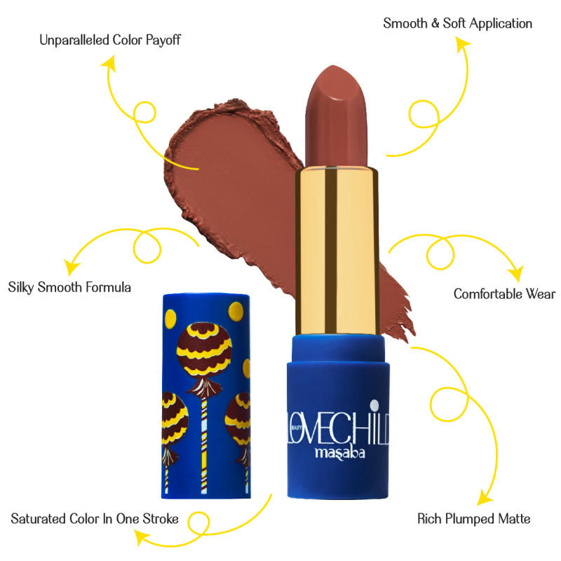 LoveChild By Masaba Gupta Luxe Matte Lipstick - 08 Hey Sugar | Grocsy