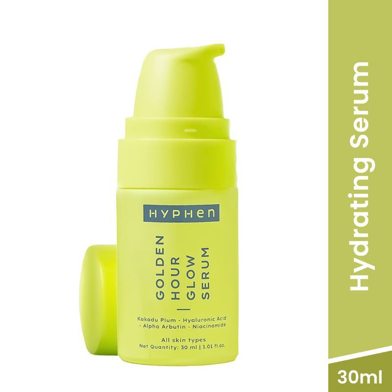 Hyphen By Kriti Sanon Golden Hour Glow Serum With Niacinamide, Alpha Arbutin, Hyaluronic Acid & Kakadu Plum, For Men & Women | Grocsy