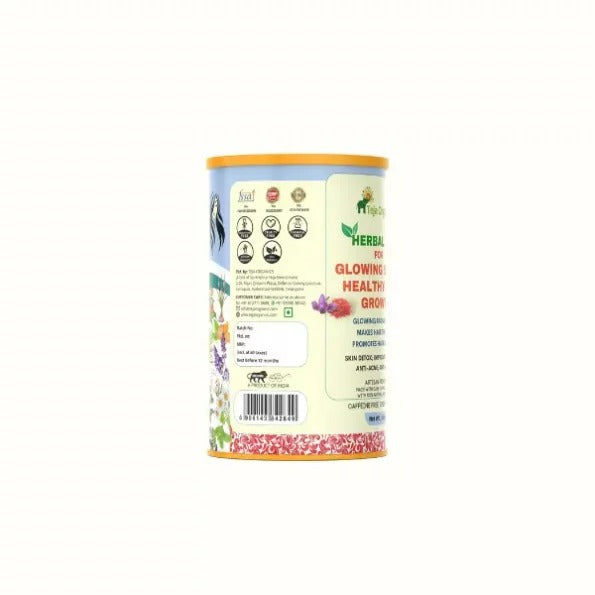 Teja Organics Skin Glow & Hair Growth Herbal Tea | Grocsy