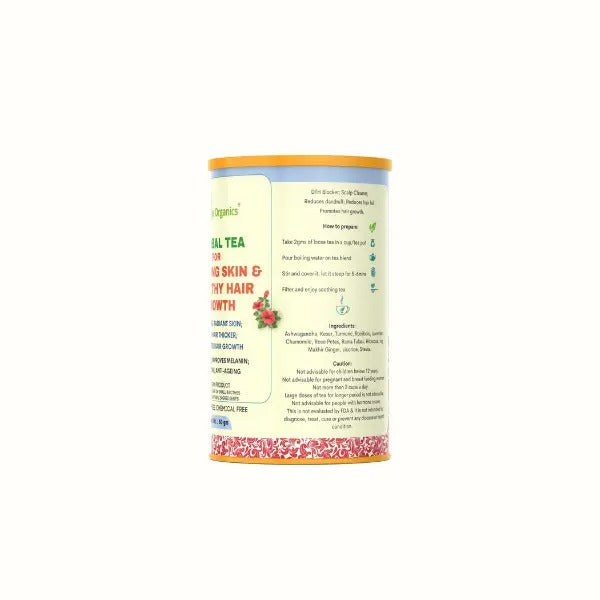 Teja Organics Skin Glow & Hair Growth Herbal Tea | Grocsy