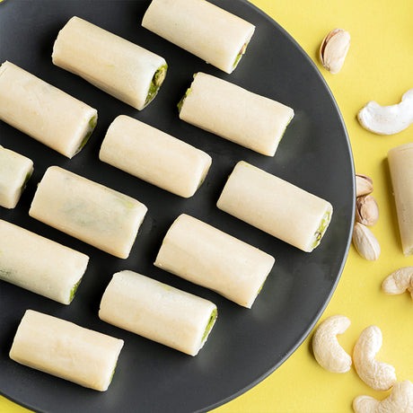 Vellanki Foods - Kaju Pista Rolls | Grocsy