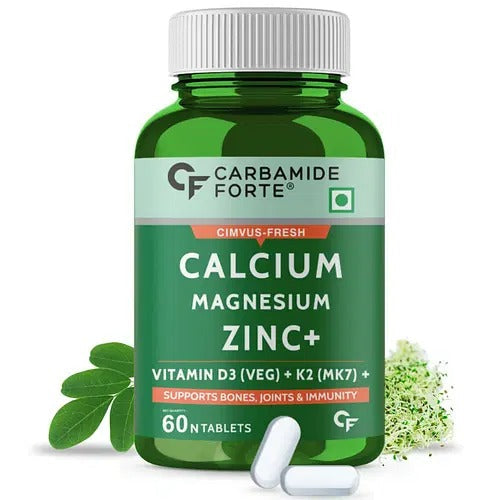 Carbamide Forte Calcium + Magnesium + Zinc + Vitamin D, K2, & B12 Tablets | Grocsy