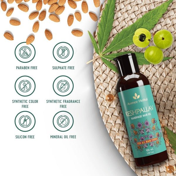 Avimee Herbal Keshpallav Hair Oil For Hair Growth With Amla, Castor, Rosemary & Bringraj Oil | Grocsy