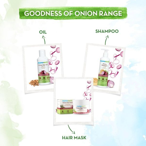 Mamaearth Onion Shampoo & Onion Conditioner For Hair Fall Control | Grocsy