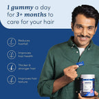 Man Matters Biotin Nourish Hair Gummies With Multivitamins (Sugar Free) - Strawberry Flavor With Zinc & Multivitamins | Grocsy