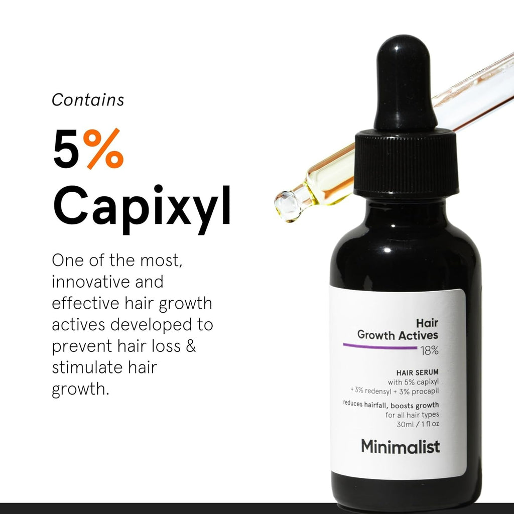 Minimalist Hair Growth Actives 18% Hair Serum | Grocsy