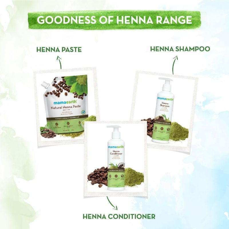 Mamaearth Natural Henna Paste For Rich Naturally Colored Hair | Grocsy