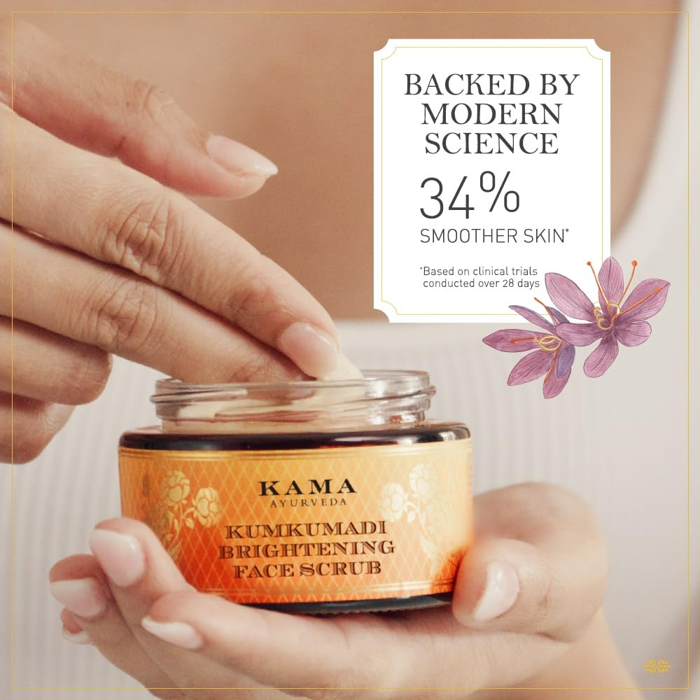 Kumkumadi Youth-Clarifying Mask-Scrub, 2 in 1 Mask Scrub | Grocsy