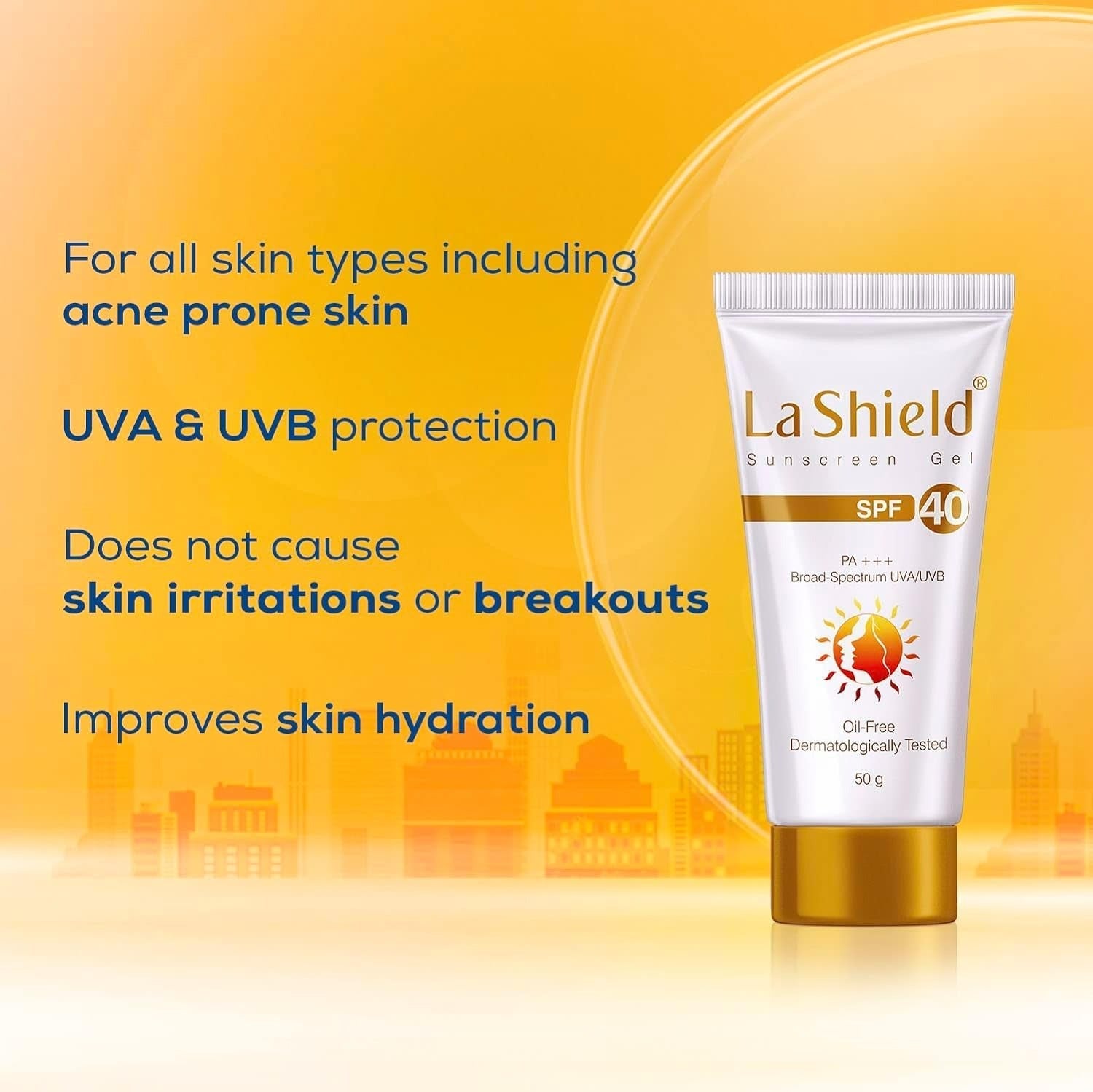 La Shield SPF 40+ and Pa+++ Sunscreen Gel | Grocsy
