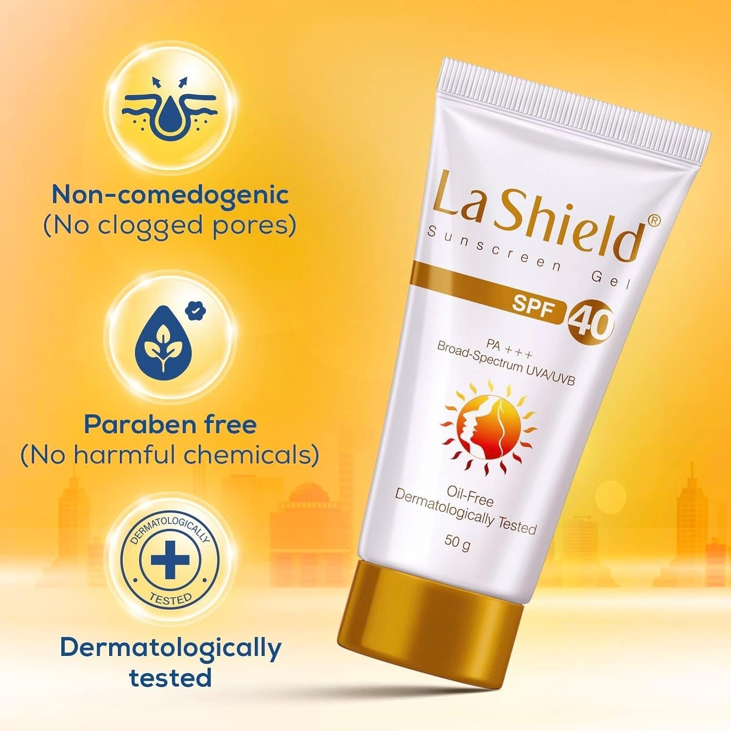 La Shield SPF 40+ and Pa+++ Sunscreen Gel | Grocsy