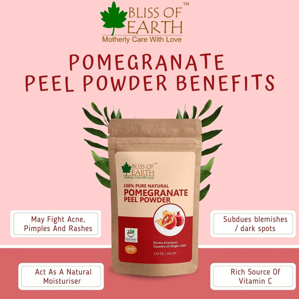 Bliss of Earth Certified Organic Pomegranate Peel Powder | Grocsy