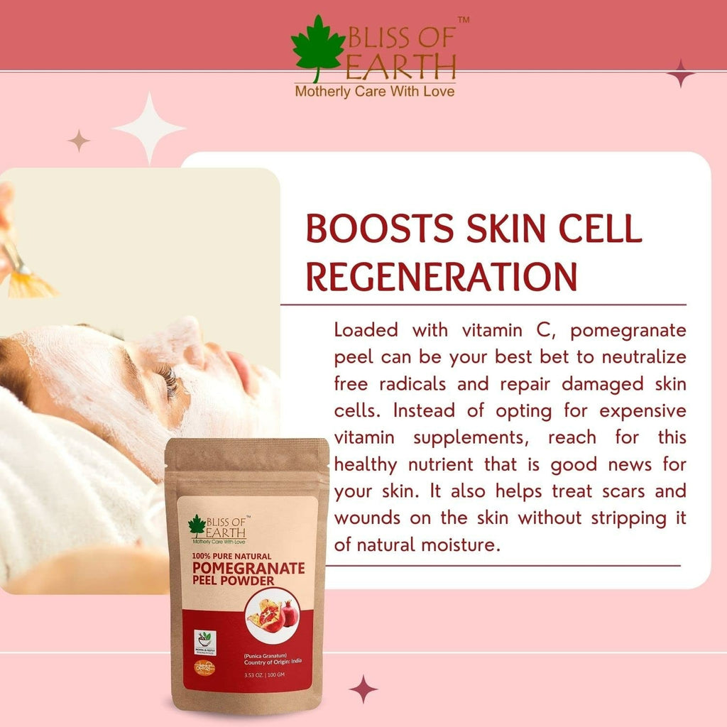 Bliss of Earth Certified Organic Pomegranate Peel Powder | Grocsy