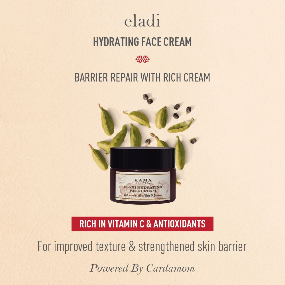 Kama Ayurveda Eladi Hydrating Ayurvedic Face Cream 50gm | Grocsy