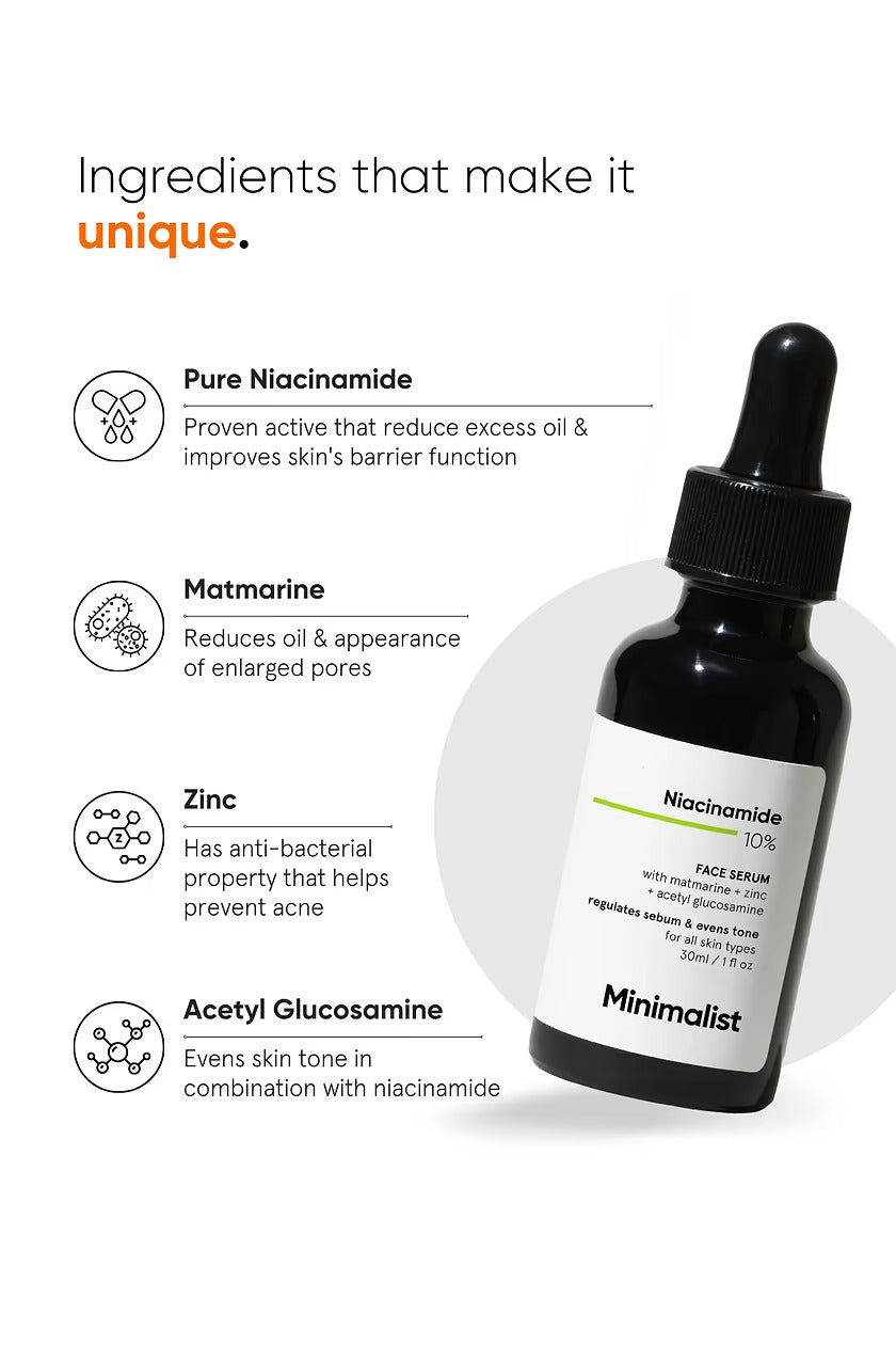Minimalist 10% Niacinamide Face Serum | Grocsy