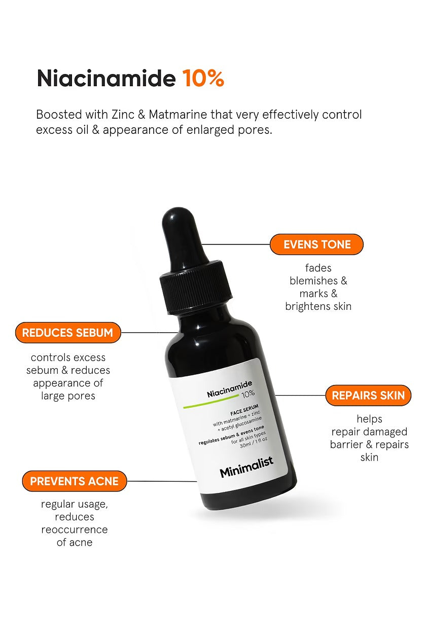 Minimalist 10% Niacinamide Face Serum | Grocsy