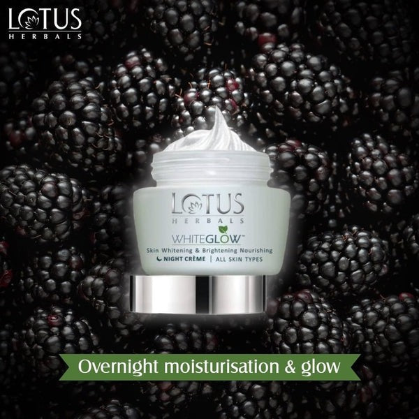 Lotus Herbals Whiteglow Skin Whitening & Brightening Nourishing Night Creme | Grocsy