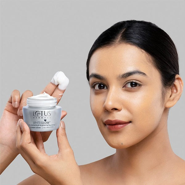 Lotus Herbals Whiteglow Skin Whitening & Brightening Nourishing Night Creme | Grocsy