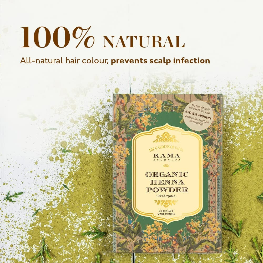 Kama Ayurveda Organic Henna Powder 100gm | Grocsy