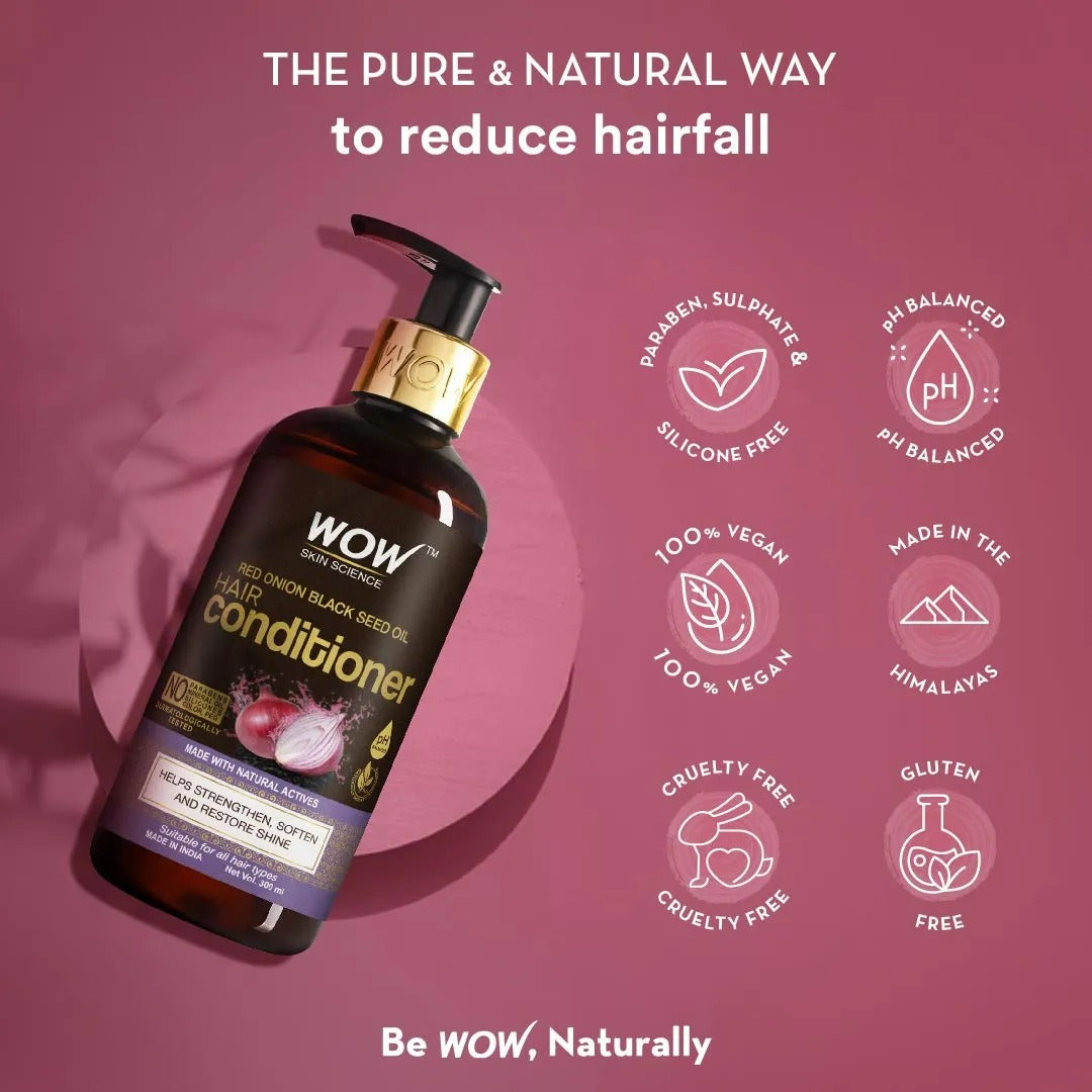 Wow Skin Science Onion Black Seed Oil Hair Care Ultimate 4 Kit | Grocsy