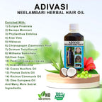 Neelambari Ayurvedic Hair Care Adivasi Herbal Hair Oil | Grocsy
