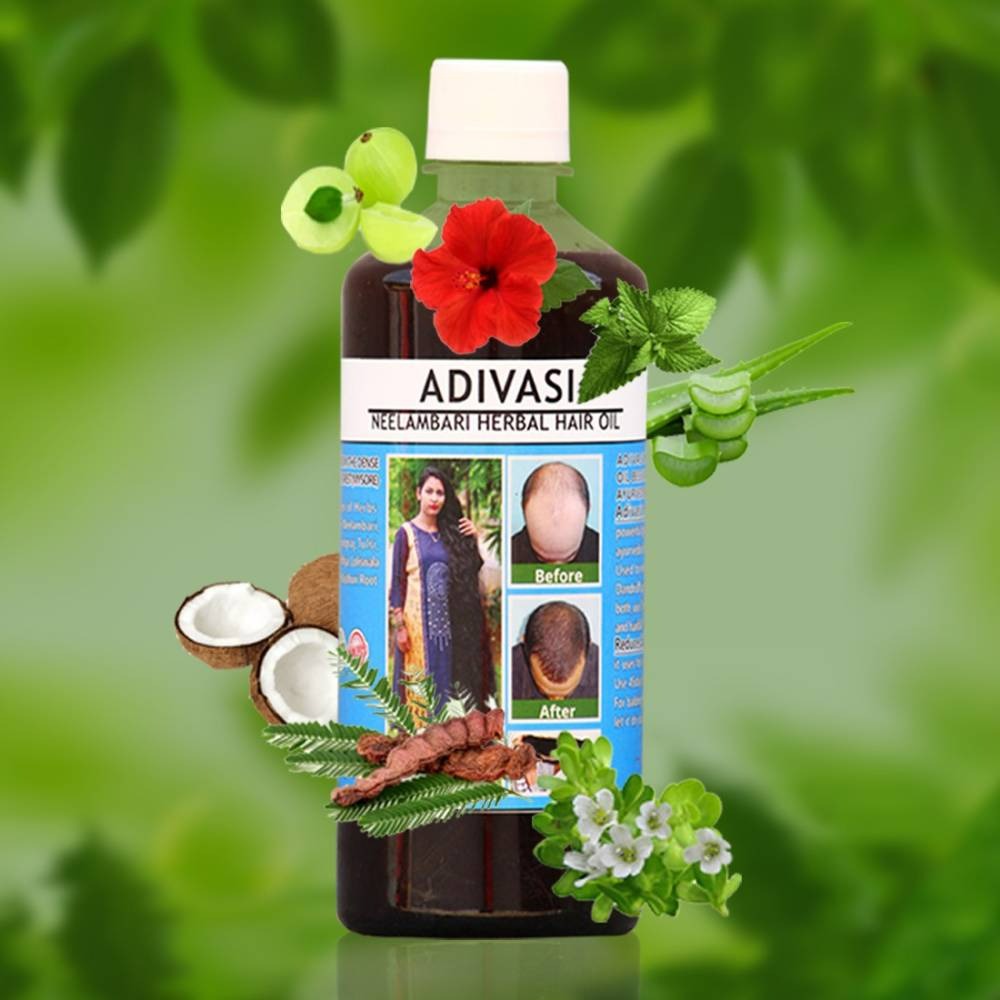 Neelambari Ayurvedic Hair Care Adivasi Herbal Hair Oil | Grocsy