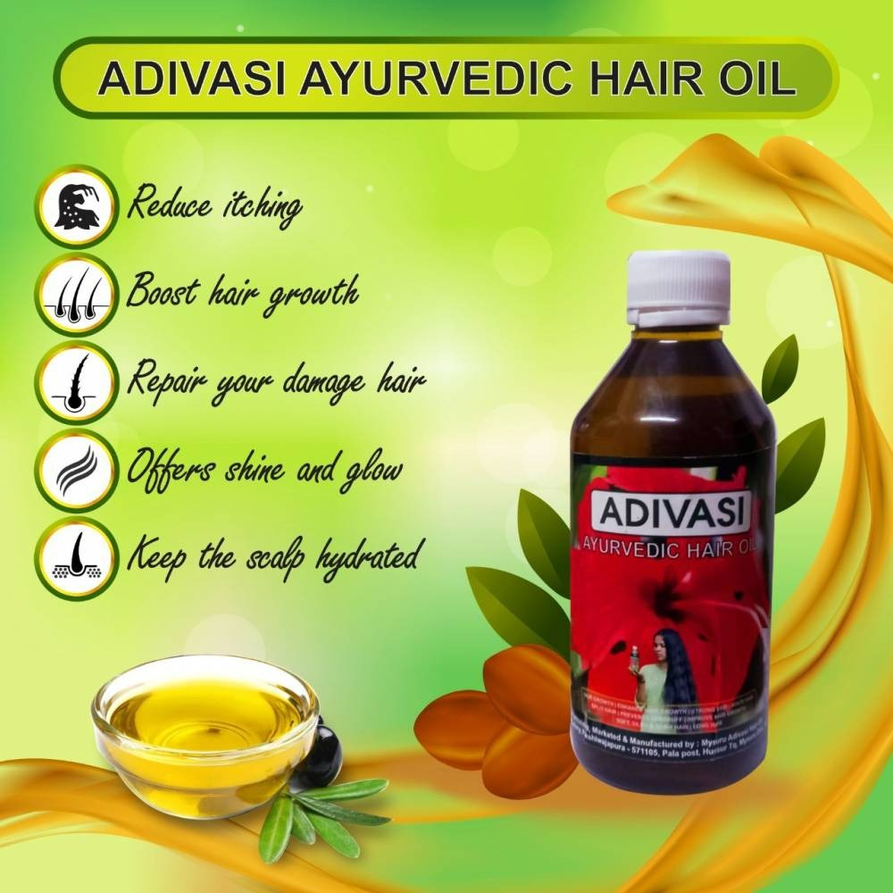 Neelambari Ayurvedic Hair Care Adivasi Herbal Hair Oil | Grocsy