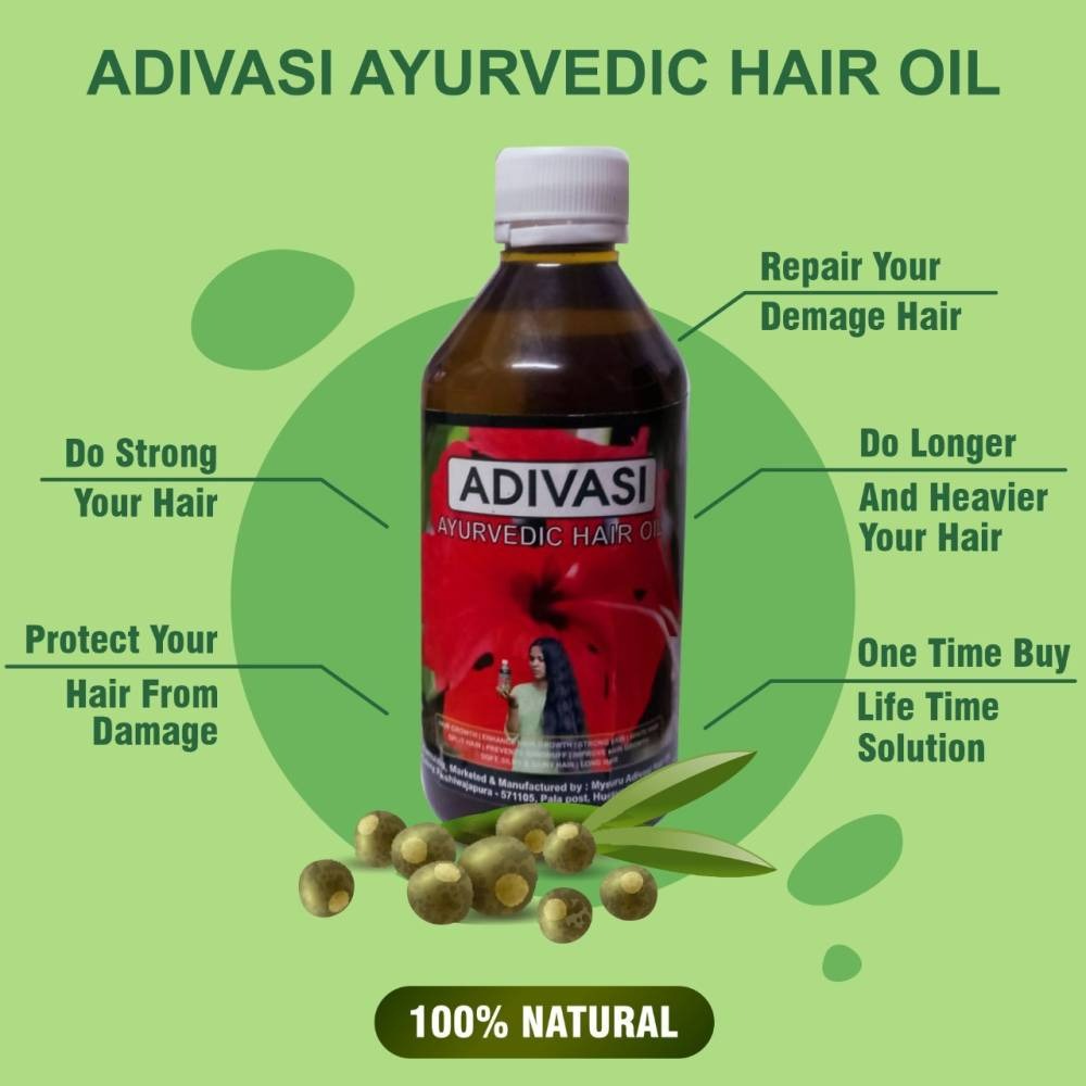 Neelambari Ayurvedic Hair Care Adivasi Herbal Hair Oil | Grocsy