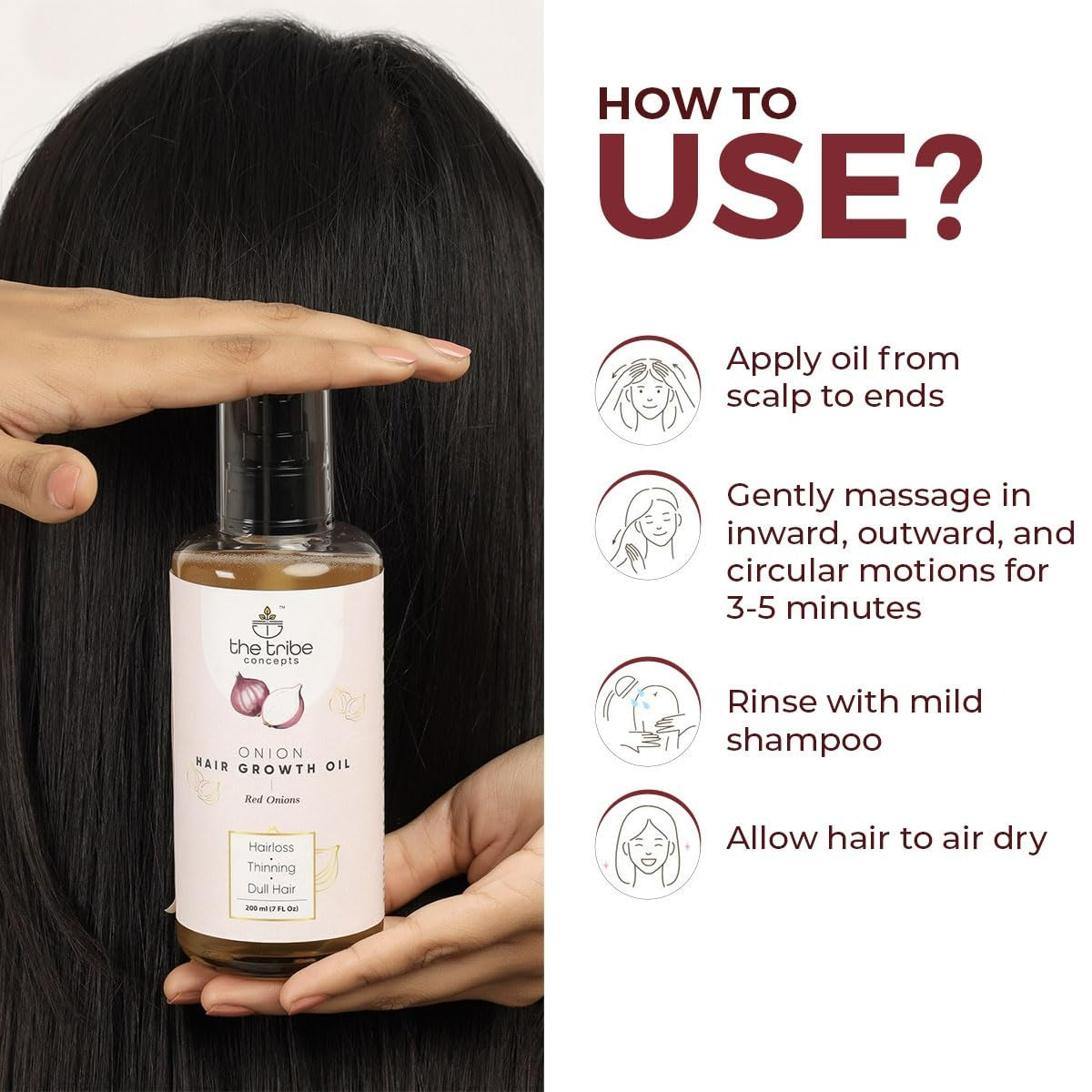 The Tribe Concepts Onion Hair Growth Oil | Grocsy
