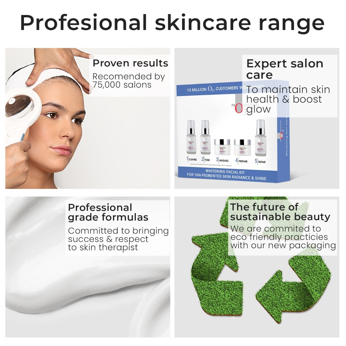 Professional O3+ Whitening Facial Kit for Tan-Pigmented Skin | Grocsy