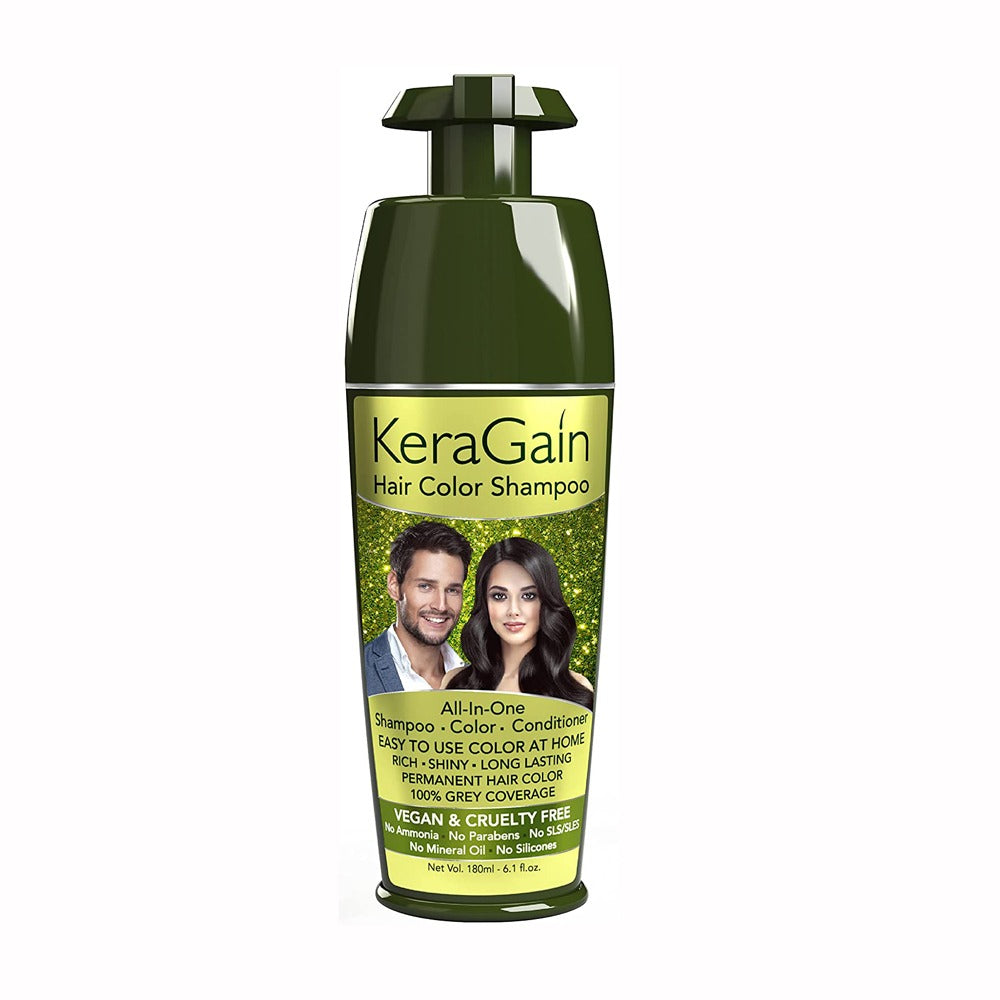 KeraGain Hair Color Shampoo (Black) | Grocsy