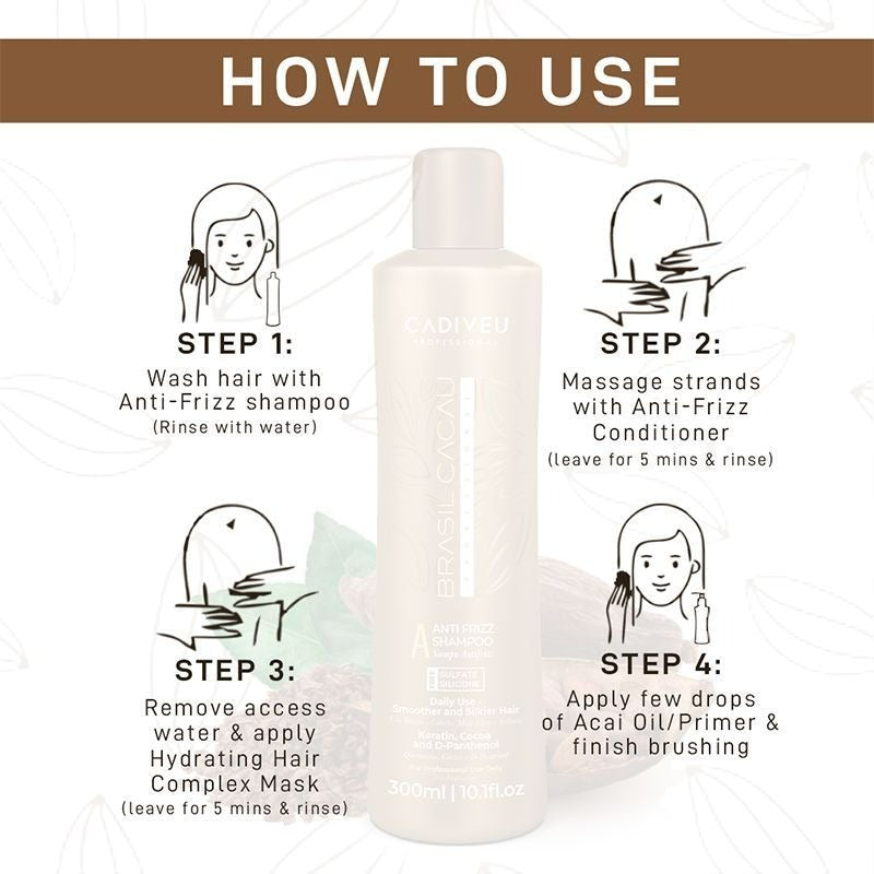 Cadiveu Brasil Cacau Anti Frizz Shampoo-Sulfate Free | Grocsy