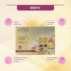 Lotus Herbals Radiant Gold Cellular Glow Facial Kit For All Skin Types | Grocsy