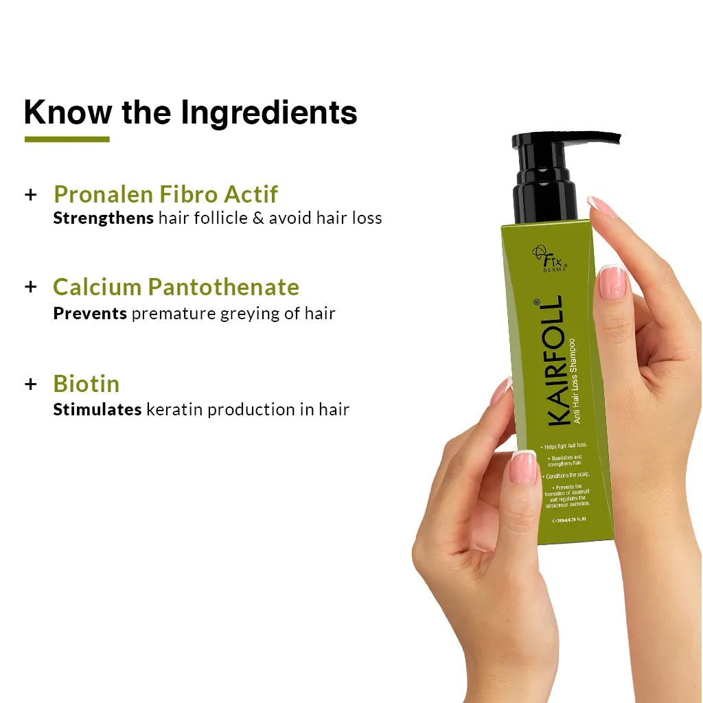 Fixderma Kairfoll Anti Hair Loss Shampoo | Grocsy