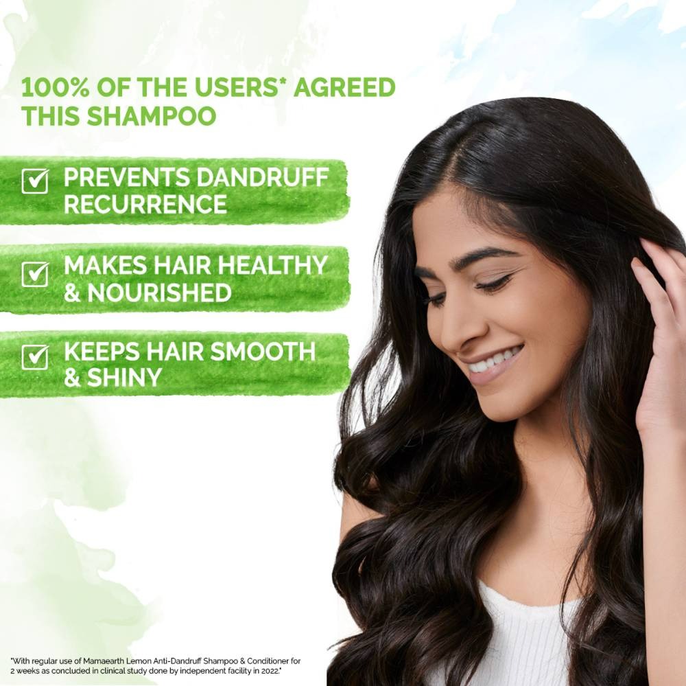 Mamaearth Lemon Anti-Dandruff Shampoo For Itchy & Flaky Scalp | Grocsy
