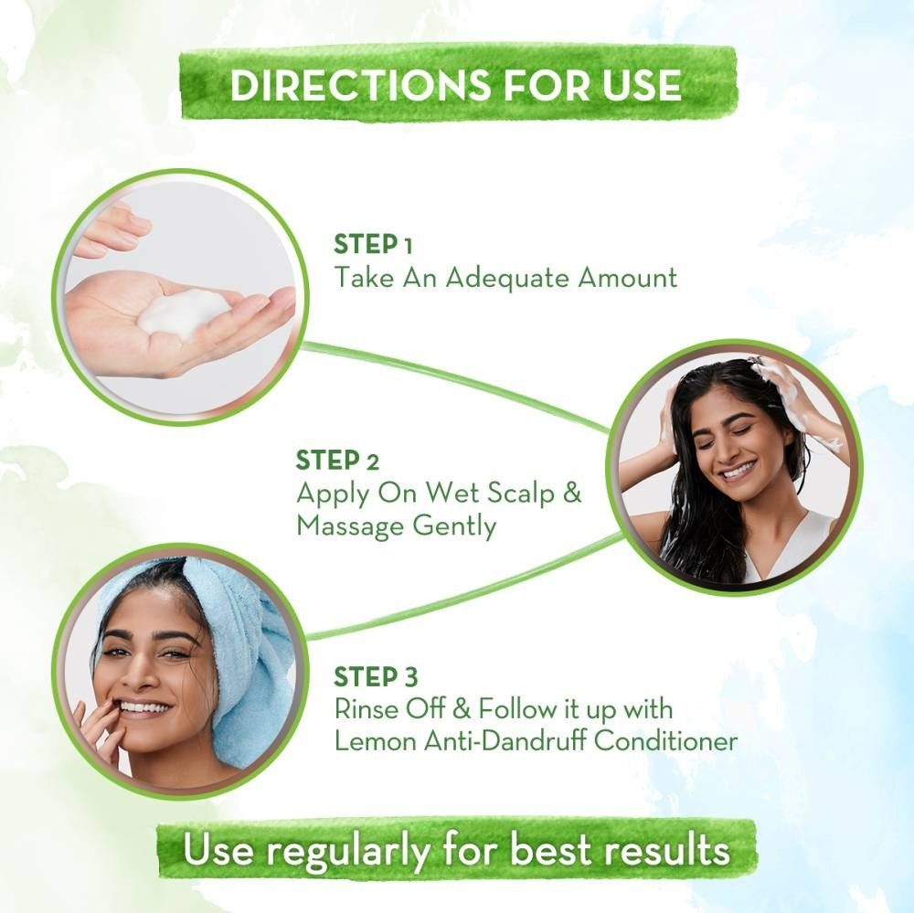 Mamaearth Lemon Anti-Dandruff Shampoo For Itchy & Flaky Scalp | Grocsy