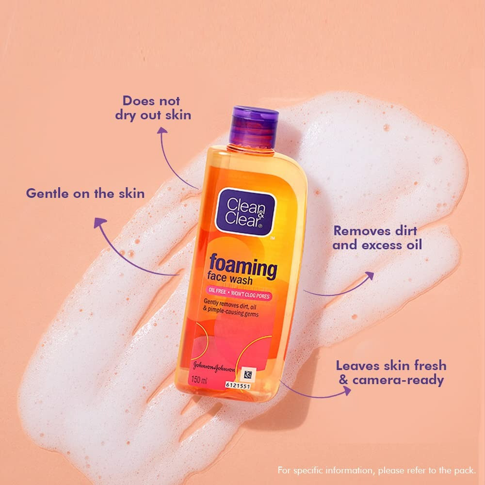 Clean & Clear Foaming Face Wash | Grocsy