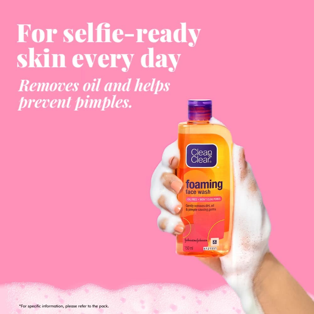 Clean & Clear Foaming Face Wash | Grocsy