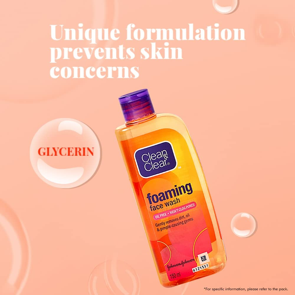 Clean & Clear Foaming Face Wash | Grocsy