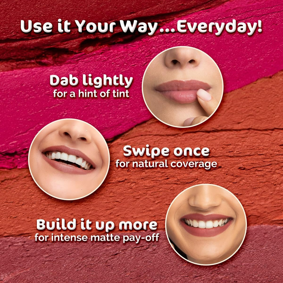 Mamaearth Moisture Matte Long Stay Lipstick-Bubblegum Nude | Grocsy