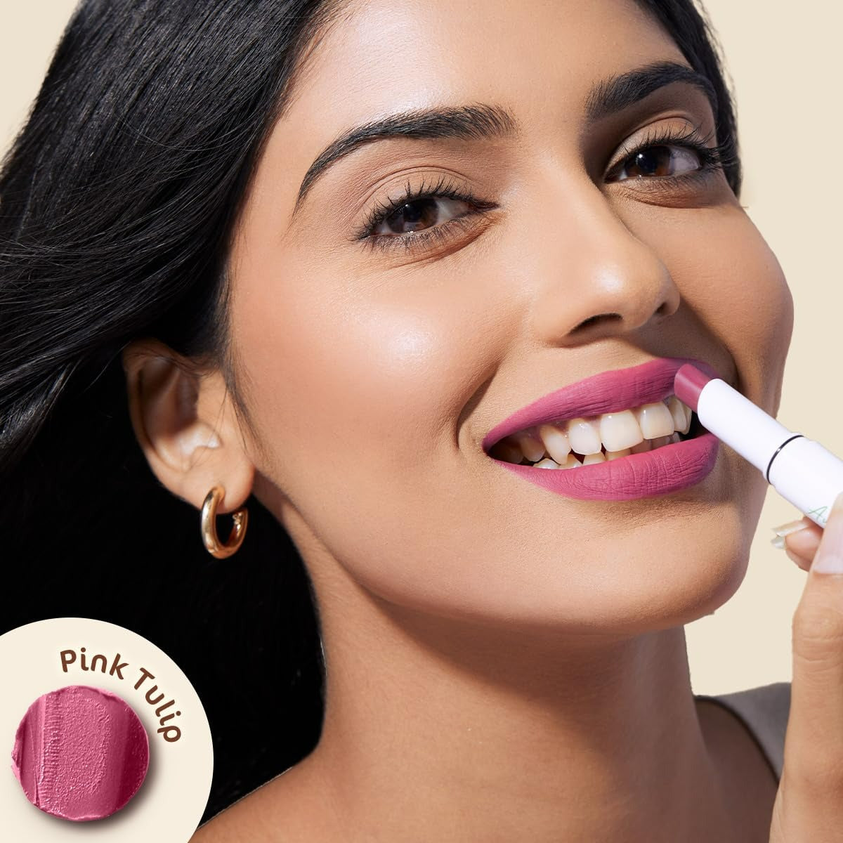 Mamaearth Moisture Matte Long Stay Lipstick-Pink Tulip | Grocsy
