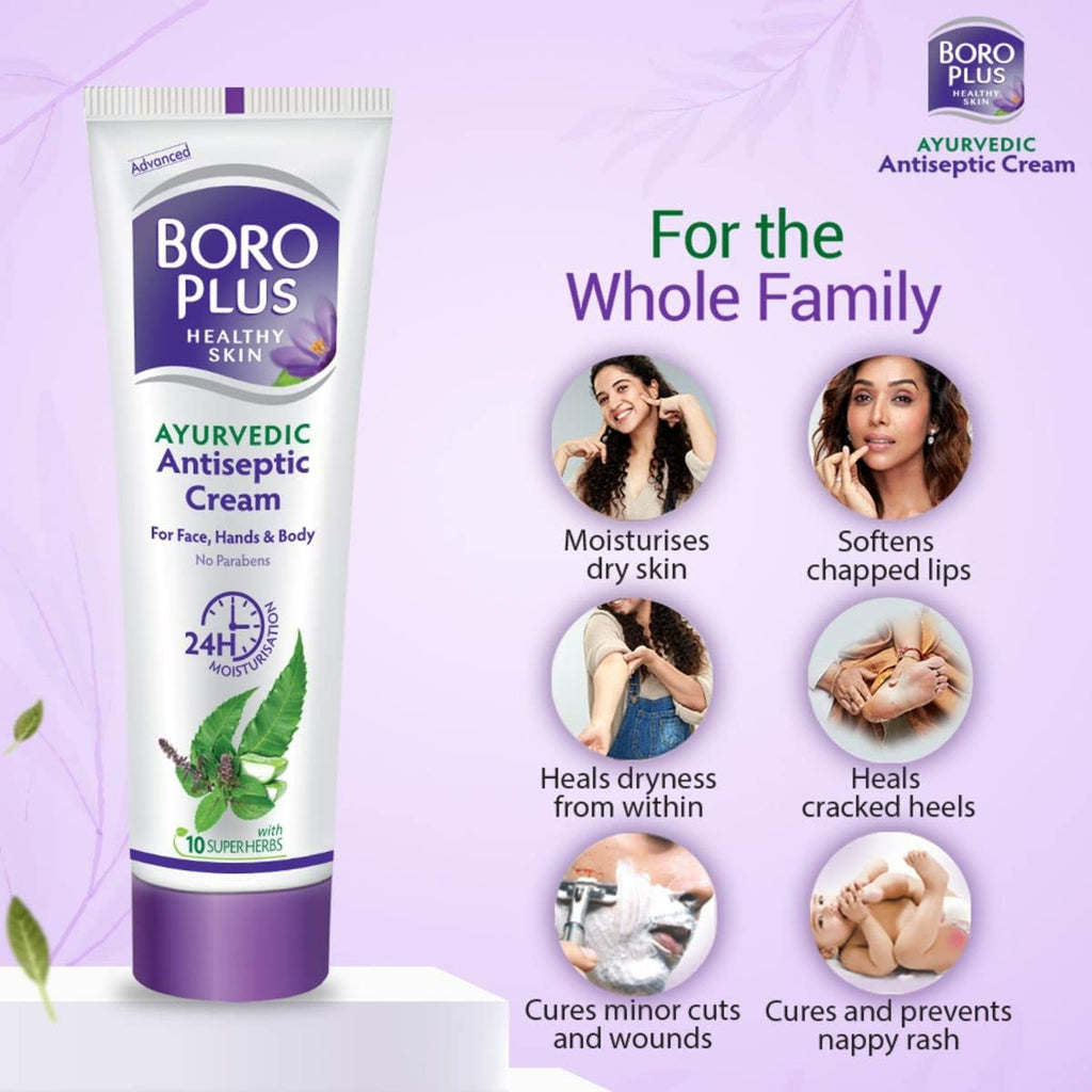 BoroPlus Ayurvedic Antiseptic Moisturisation Cream for Face, Hand & Body | Grocsy