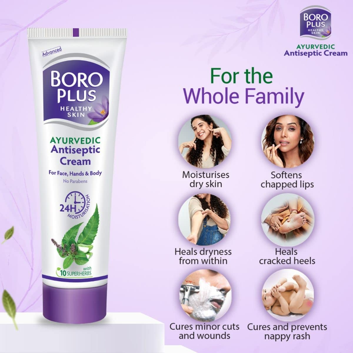 BoroPlus Ayurvedic Antiseptic Moisturisation Cream for Face, Hand & Body | Grocsy