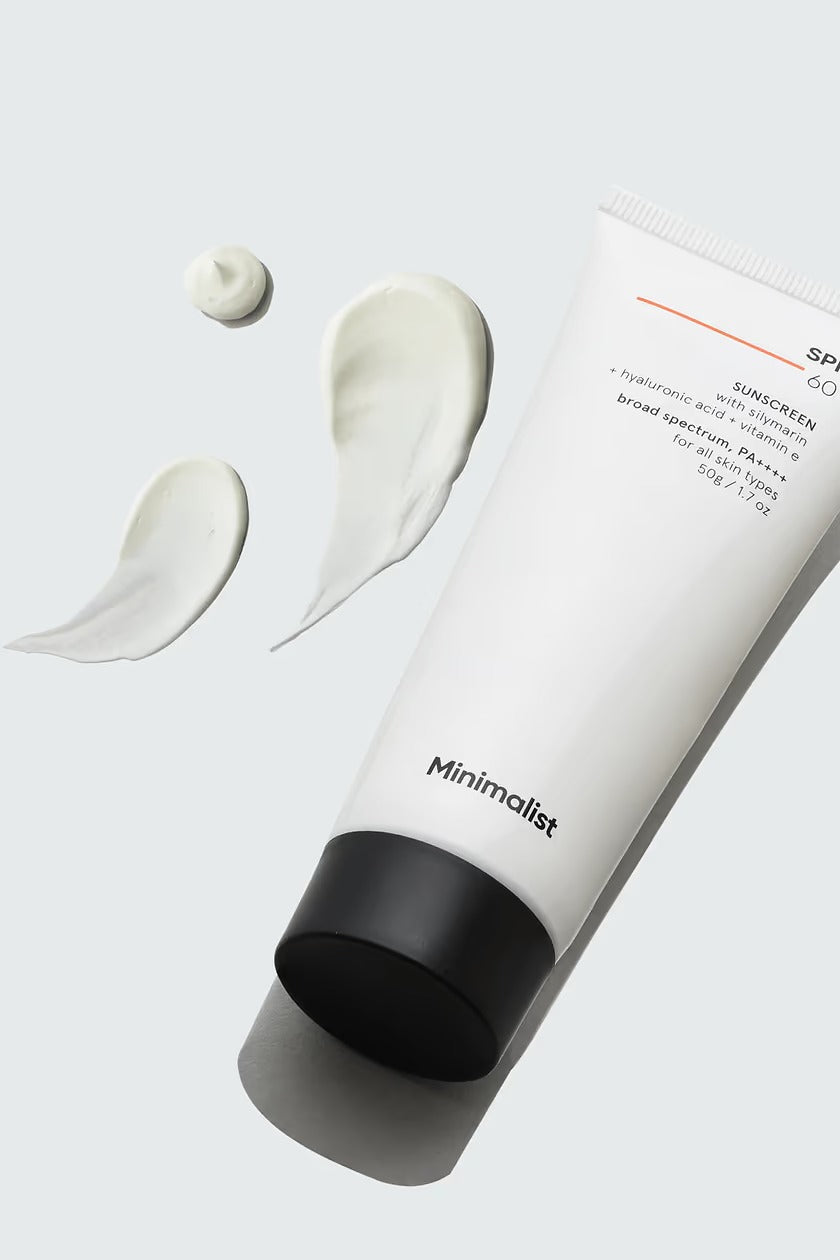 Minimalist Sunscreen SPF 60 PA ++++ For Sensitive Skin Broad Spectrum Sunscreen With Potent Antioxidants & Advanced Filters | Grocsy