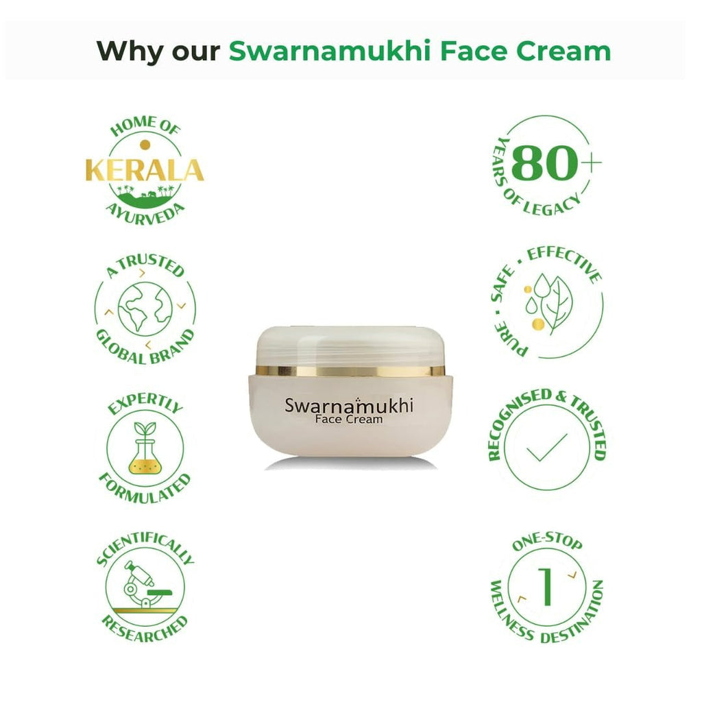 Kerala Ayurveda Swarnamukhi Face Cream - 20gm | Grocsy