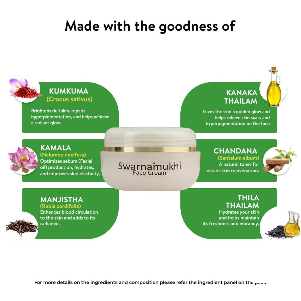 Kerala Ayurveda Swarnamukhi Face Cream - 20gm | Grocsy