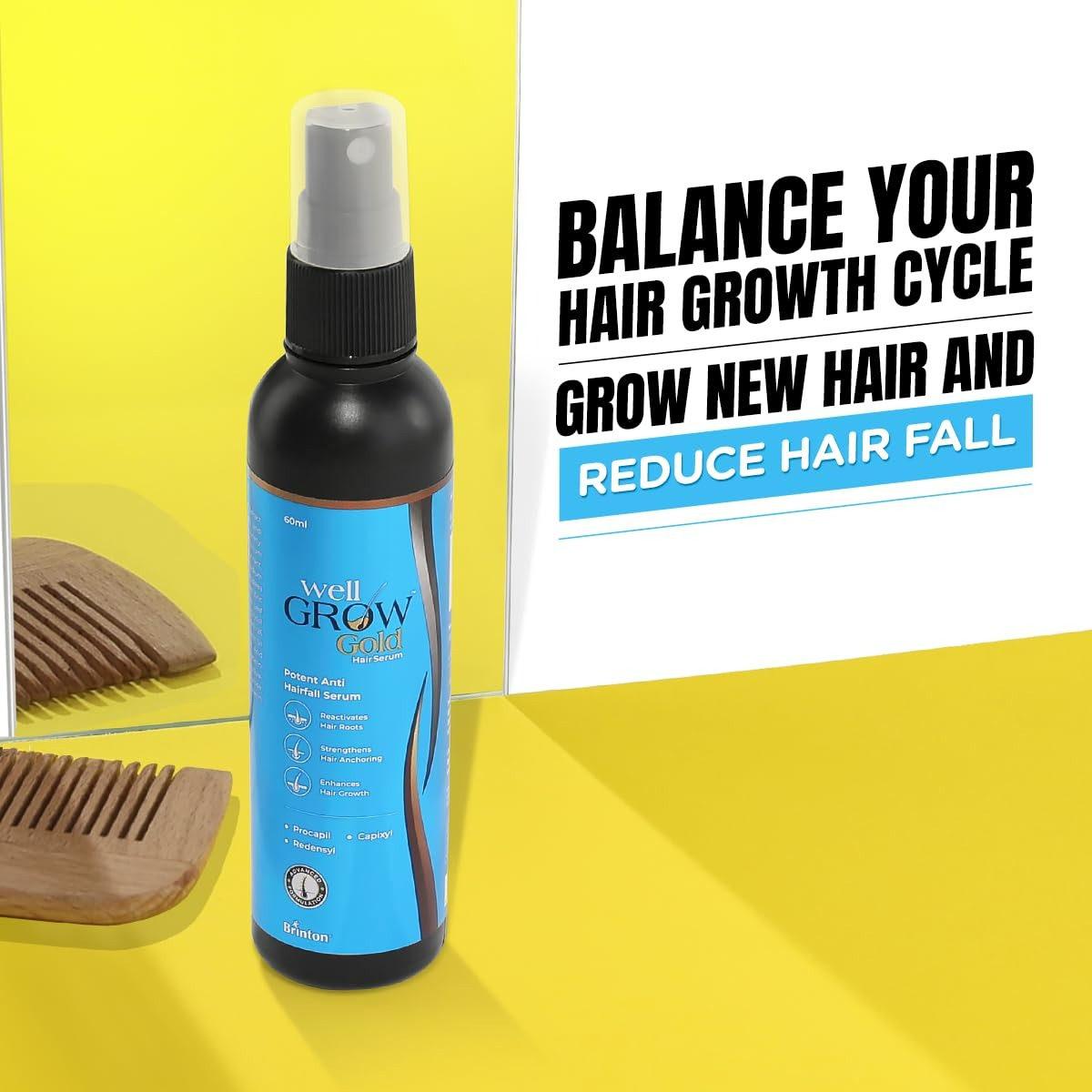 Brinton WellGrow Gold Hair Serum | Grocsy